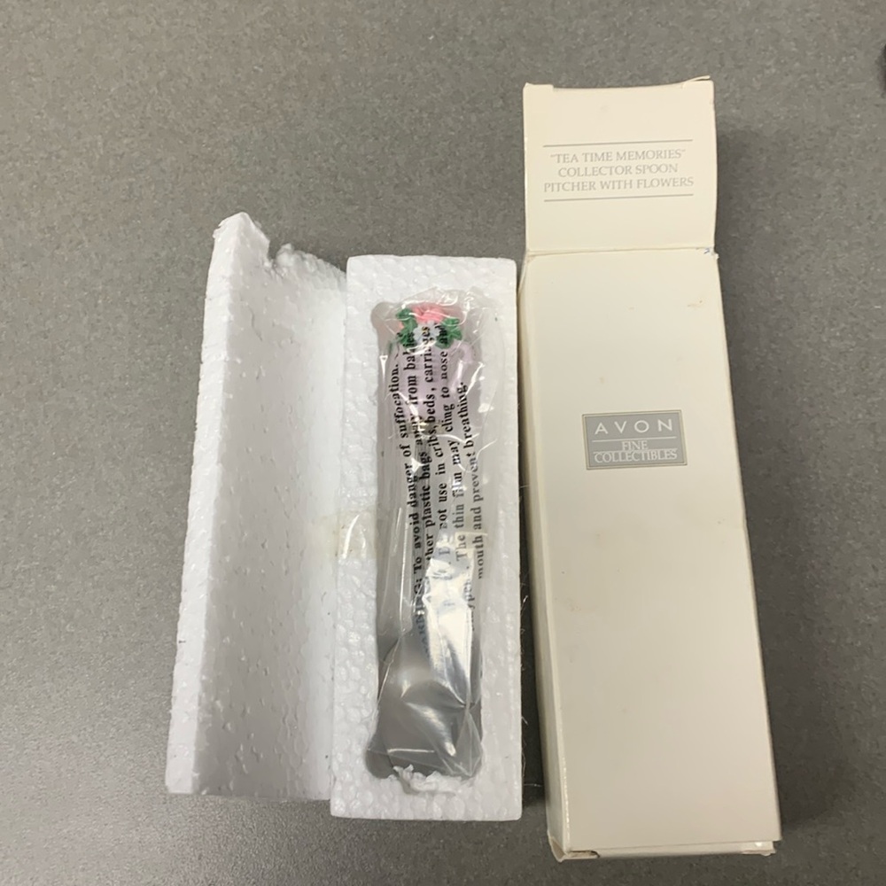 Avon Tea Time Memories Collector Spoon Pitcher with Flowers Brand New in Box